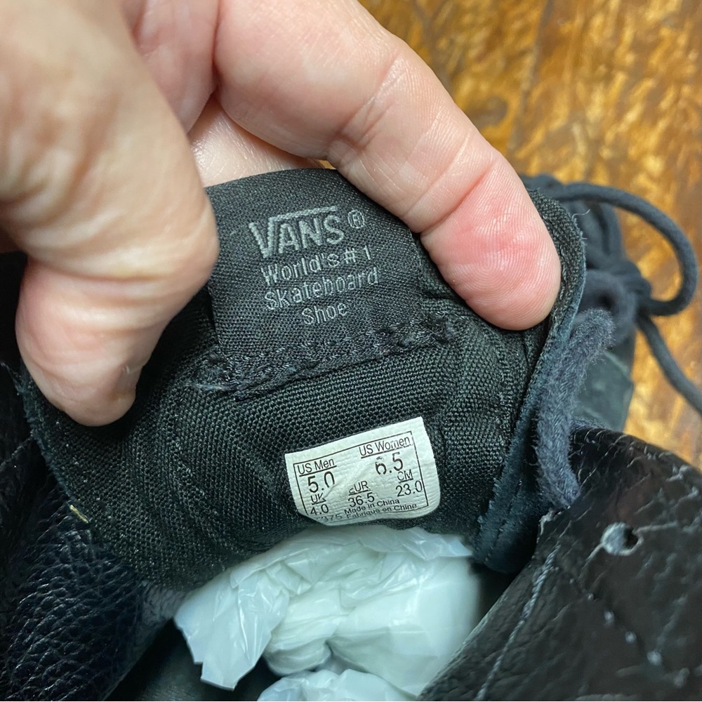 Vans Sk8 Hi Moc Black Suede Fringe Moccasin Skate Sneaker Trainers Shoes Sz 6.5 - Picture 10 of 11